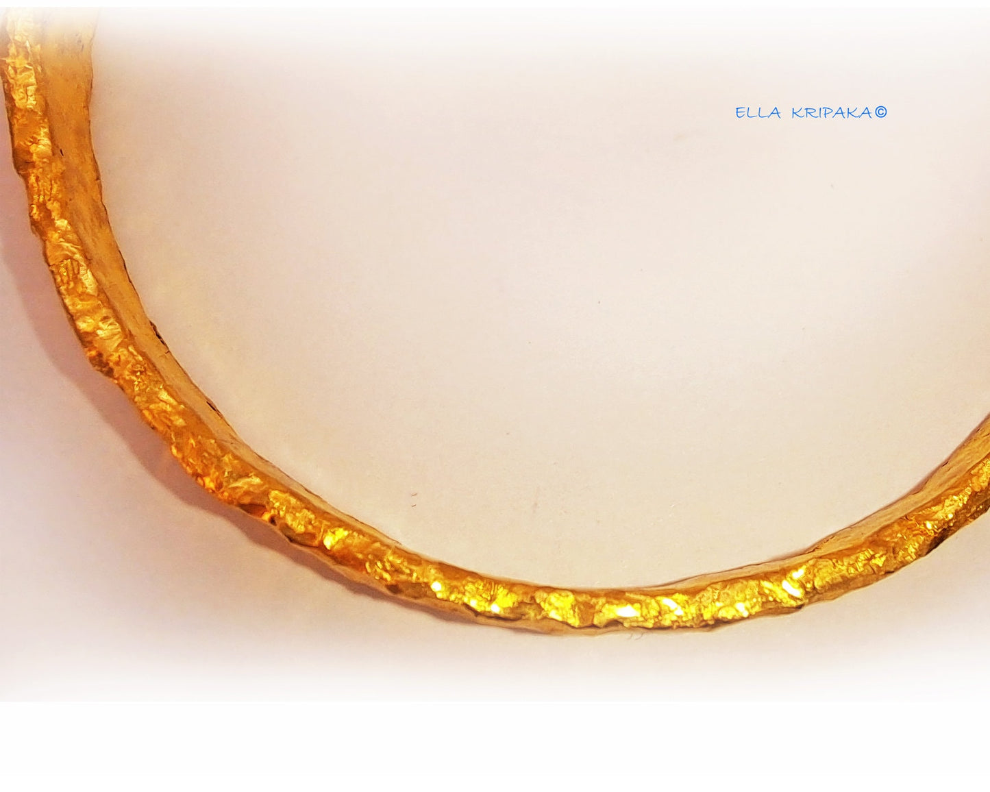 Custom Solid 24k 9999 Gold 29g Hammered Organic Uneven Cuff Bracelet Big Reliefs Durable Wide 4.5mm Thick 2mm