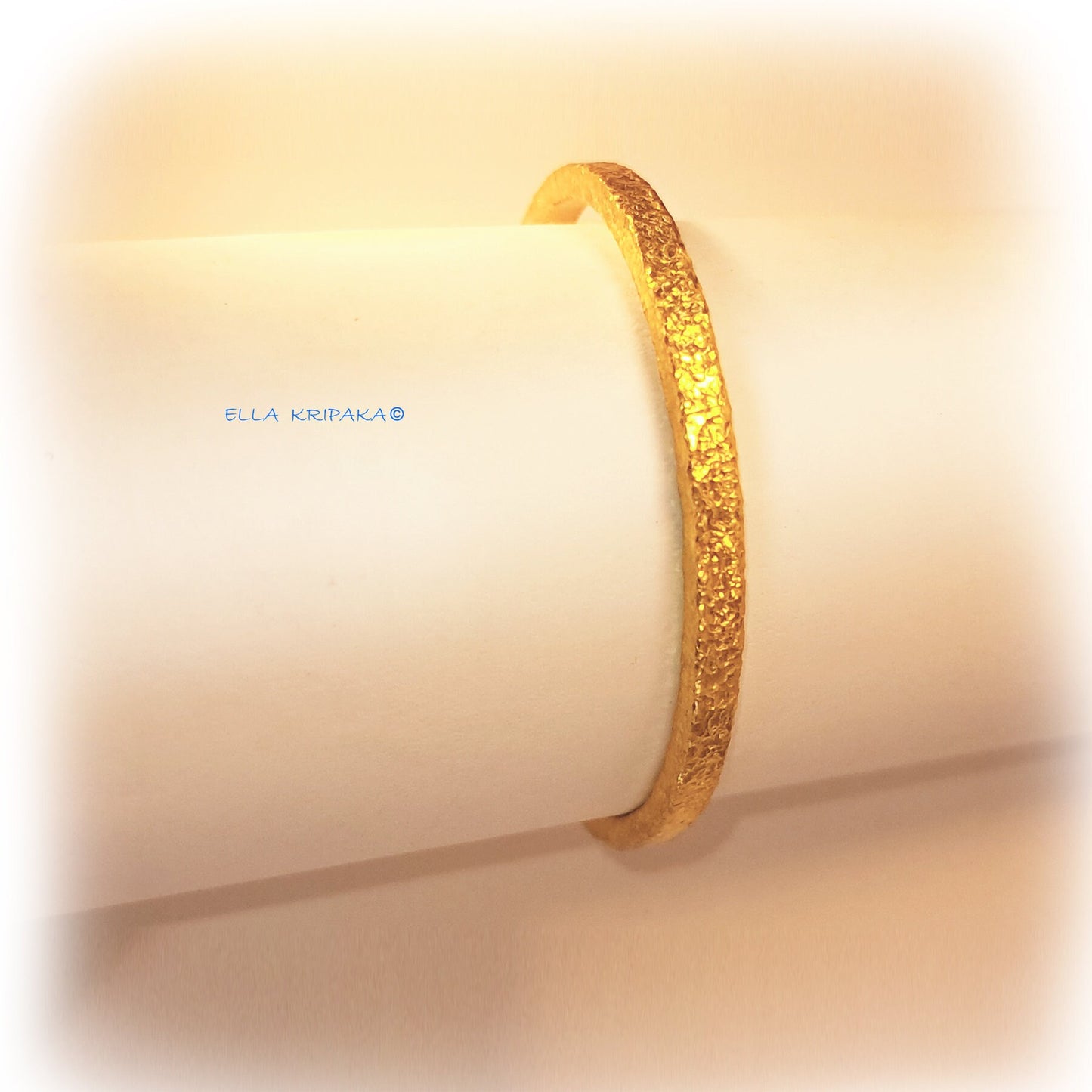 Custom Solid 24k 9999 Gold 38g Hammered Cuff Bracelet Ancient Rome Durable Wide 3.7mm Thick 3mm