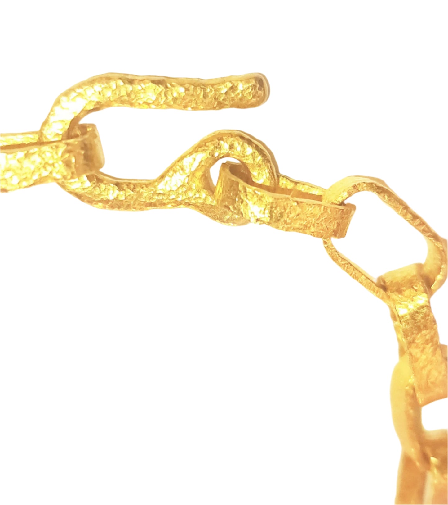 Custom Solid 24k 9999 Gold 34g, Ancient Rome Chain Bracelet Durable, Link Wide 7.5mm Thick Hook Clasp