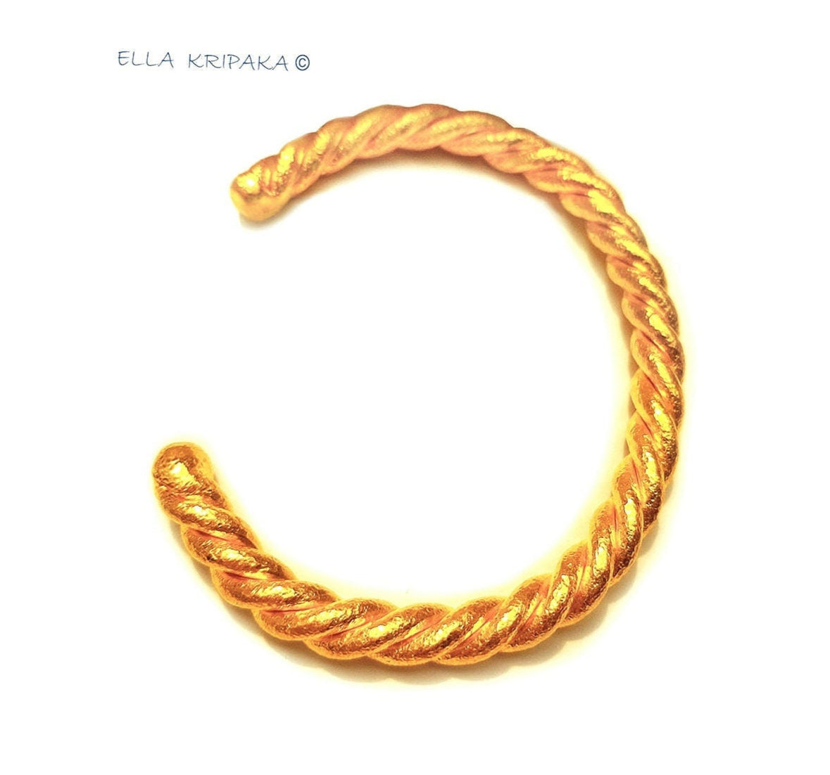 Custom Solid 24k 9999 Gold 92g/6in size Viking Hammered Twisted Cuff Bracelet 6.4mm Can Be 22k Gold
