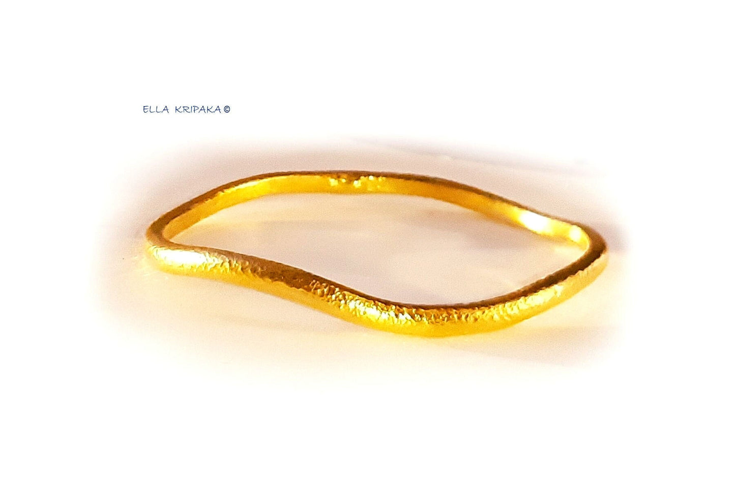 Custom Solid 24k 9999 Gold 41g Hammered Uneven Bracelet Durable Bangle Wide 3.7mm Thick 3mm