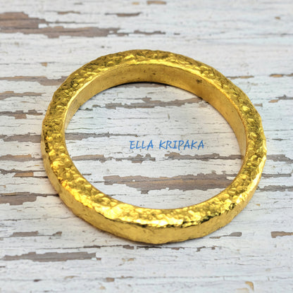 Hammered 24k 9999 Gold 7.5g Ancient Rome Ring 2.8mm Thick 2mm