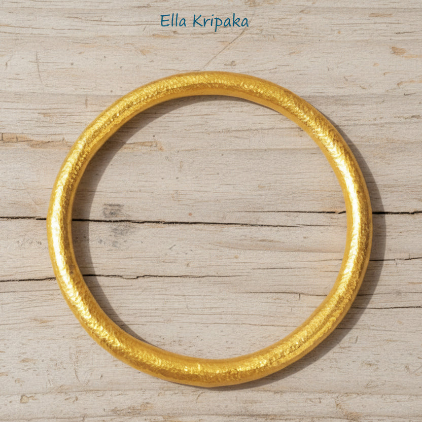 Hammered 24k 9999 Gold 93g Ancient Rome Bangle Bracelet 5.7mm