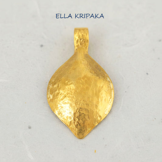Hammered 24k 9999 Gold 6.1g &20g Ancient Rome Dome Leaf Pendant