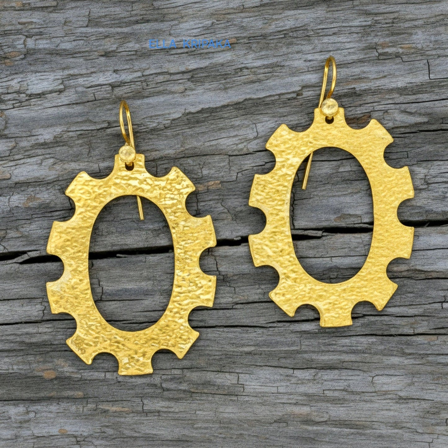 Hammered 24k 9999 Gold 7.8g &21g Byzantine Baroque Hoop Earrings