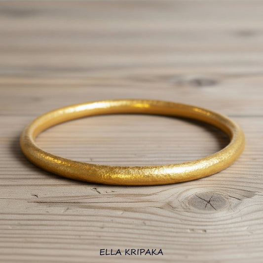 Hammered 24k 9999 Gold 93g Ancient Rome Bangle Bracelet 5.7mm
