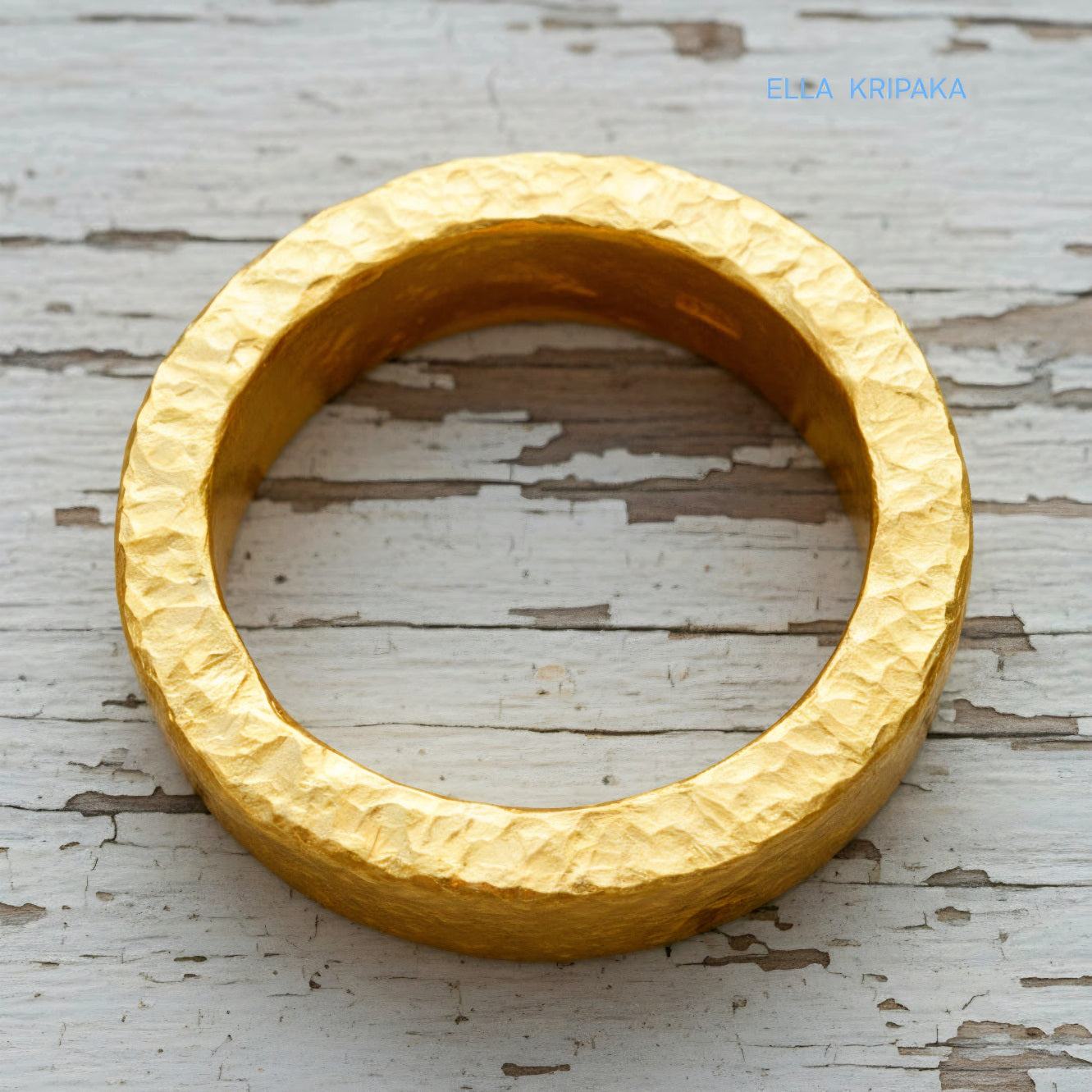 Hammered 24k 9999 Gold 26.5g Ancient Rome Ring 6.4mm Thick 3mm 22k